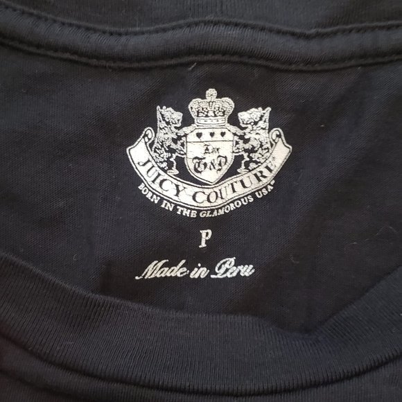 Juicy Couture black and hot pink t-shirt. - Picture 2 of 6